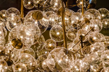 Timisoara, Romania - October 29, 2016: Chandelier of the shopping center in the city of Timisoara.