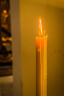 A wax candle was set on fire in the Serbian Orthodox Church in Sremska Kamenica.