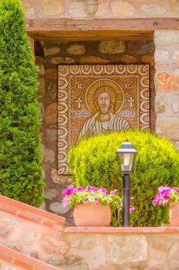 View of the Orthodox Monastery of the Great Meteor on the rocks of Mount Meteor, Kalambaka in Greece, June 2018.
