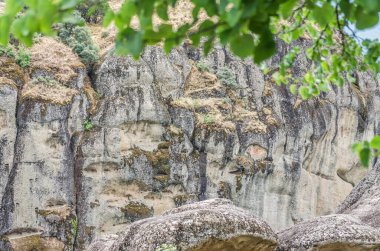 View of the specific rocks of Mount Meteor in Greece.