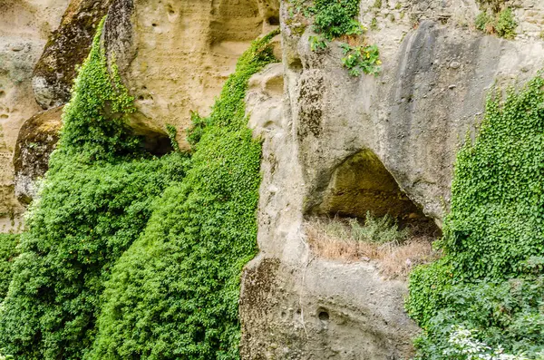 stock image View of the specific rocks of Mount Meteor in Greece.