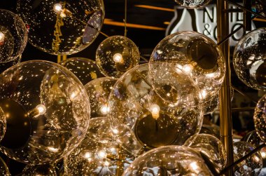 Timisoara, Romania - October 29, 2016: Chandelier of the shopping center in the city of Timisoara.