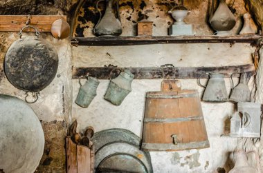 Yunanistan 'daki Meteor Dağı' nın kayalıklarında bulunan Büyük Meteor Ortodoks Manastırı manzarası, Haziran 2018.