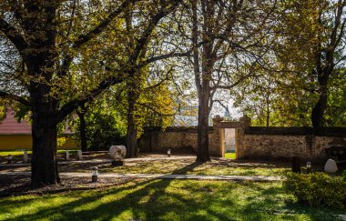 Pecs, Hungary - October 06, 2018: Park city of Pecs, Hungary, in the fall.