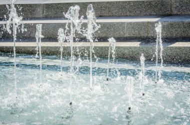 Pecs, Hungary - October 06, 2018: The fountain in the city park Pecs, Hungary