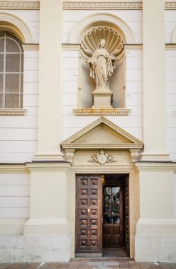 Pecs, Hungary - October 06, 2018: Saint Sebastian`s Church on Szechenyi square in town of Pecs Hungary.