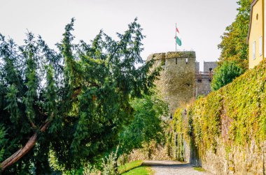 Pecs, Hungary - October 06, 2018: The Barbican, the 15th century bastion in Pecs, Hungary.