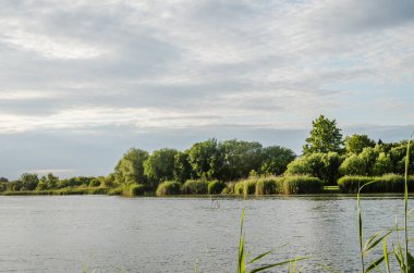 Srbobran is a town in Serbia. Panoramic view of the canal in Srbobran, Serbia.