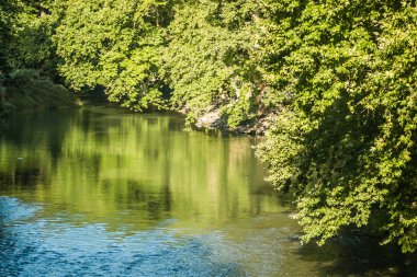 Yunanistan 'ın Tembi vadisindeki Pinios Nehri manzarası.
