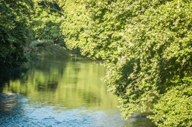 View of the Pinios River in the valley of Tembi, Greece.