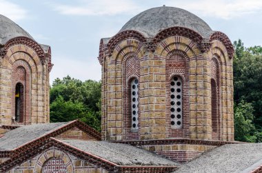 Leptokarya, Greece - June 07, 2018: Olympus - New Orthodox monastery of St. Dionysius the village of Litohoro . clipart