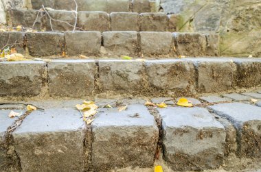 Pecs, Hungary - October 06, 2018: Old stairs in Pecs, Hungary