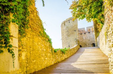 Pecs, Hungary - October 06, 2018: The Barbican, the 15th century bastion in Pecs, Hungary.