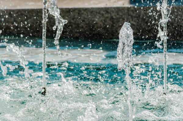 Pecs, Hungary - October 06, 2018: The fountain in the city park Pecs, Hungary