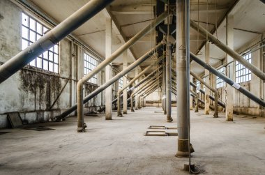 Srbobran is a town in Serbia. View of the interior of the mill building in Srbobran.