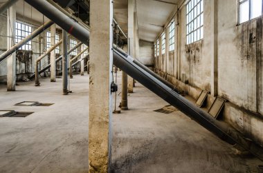 Srbobran is a town in Serbia. View of the interior of the mill building in Srbobran.