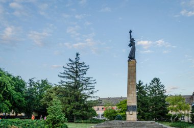 Srbobran is a town in Serbia. A view of the Statue of Liberty that adorns the eponymous Square in Srbobran.