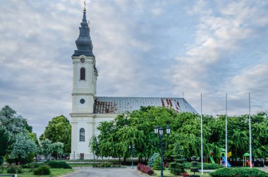 Srbobran is a town in Serbia. View of the Serbian Orthodox Church in Srbobran - Church of the Holy Epiphany.