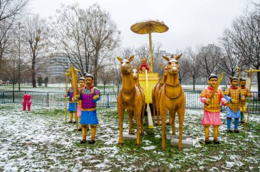 Traditional lanterns on display at the Chinese Light Festival in Novi Sad.