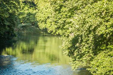View of the Pinios River in the valley of Tembi, Greece.