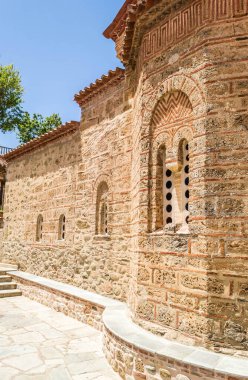 View of the Orthodox Monastery of the Great Meteor on the rocks of Mount Meteor, Kalambaka in Greece, June 2018. clipart