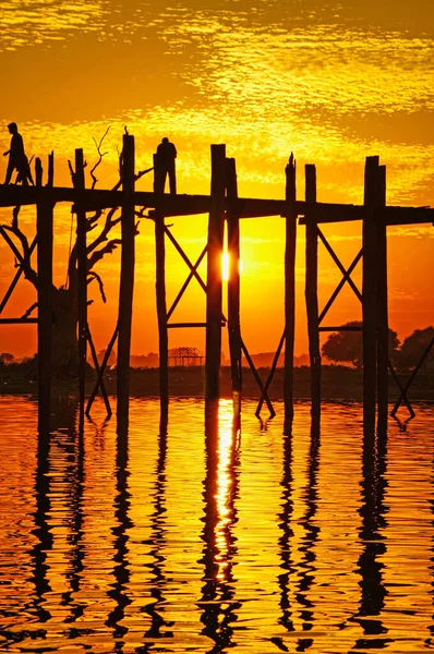 Beautyful View Bein Bridge Mandalay Myanmar — Stock Photo, Image