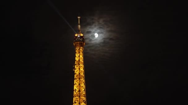 Париж Франція Жовтня 2023 Прекрасне Оглядове Освітлення Культурної Пам Ятки — стокове відео