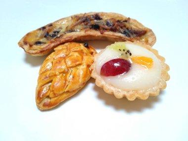 tasty baked pastry isolated on white background