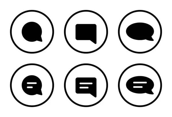 Sprechblase Kommentarsymbol Vektor Der Kreislinie Chat Nachrichtenübermittlung Zeichen Symbol — Stockvektor