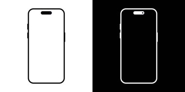 Model için modern akıllı telefon simgesi vektörü. Cep telefonu işareti sembolü