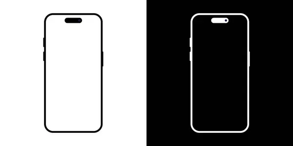 Vetor Ícone Smartphone Moderno Para Mockup Símbolo Sinal Telemóvel — Vetor de Stock