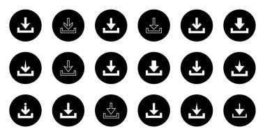 Simge vektör kümesi koleksiyonunu indir. Aşağıya ok işareti simgesi