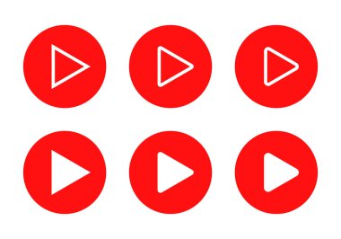 Kırmızı çemberdeki simge vektörünü oynat. Canlı video sembolü