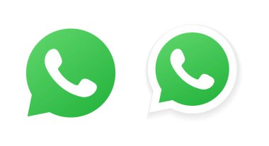 Düz biçimli Whatsapp logo simgesi vektörü