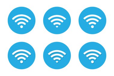 Gölgeli Wifi ağ simgesi. Kablosuz bağlantı sembolü vektörü