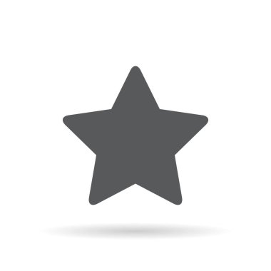 Beyaz arkaplanda yıldız simgesi vektörü izole edildi. Parıltı işareti sembolü