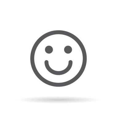 Beyaz arkaplanda izole edilmiş gülen yüz çizgisi ikon vektörü. Mutlu işaret sembolü