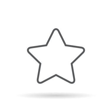 Yuvarlak biçimli yıldız çizgi simgesi vektörü