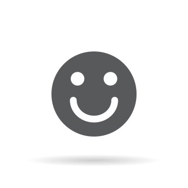 Gülen surat simge vektörü beyaz arkaplanda izole edildi. Gülen karakter işareti sembolü