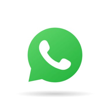 Whatsapp logo simgesi düz stil. Sosyal medya uygulaması