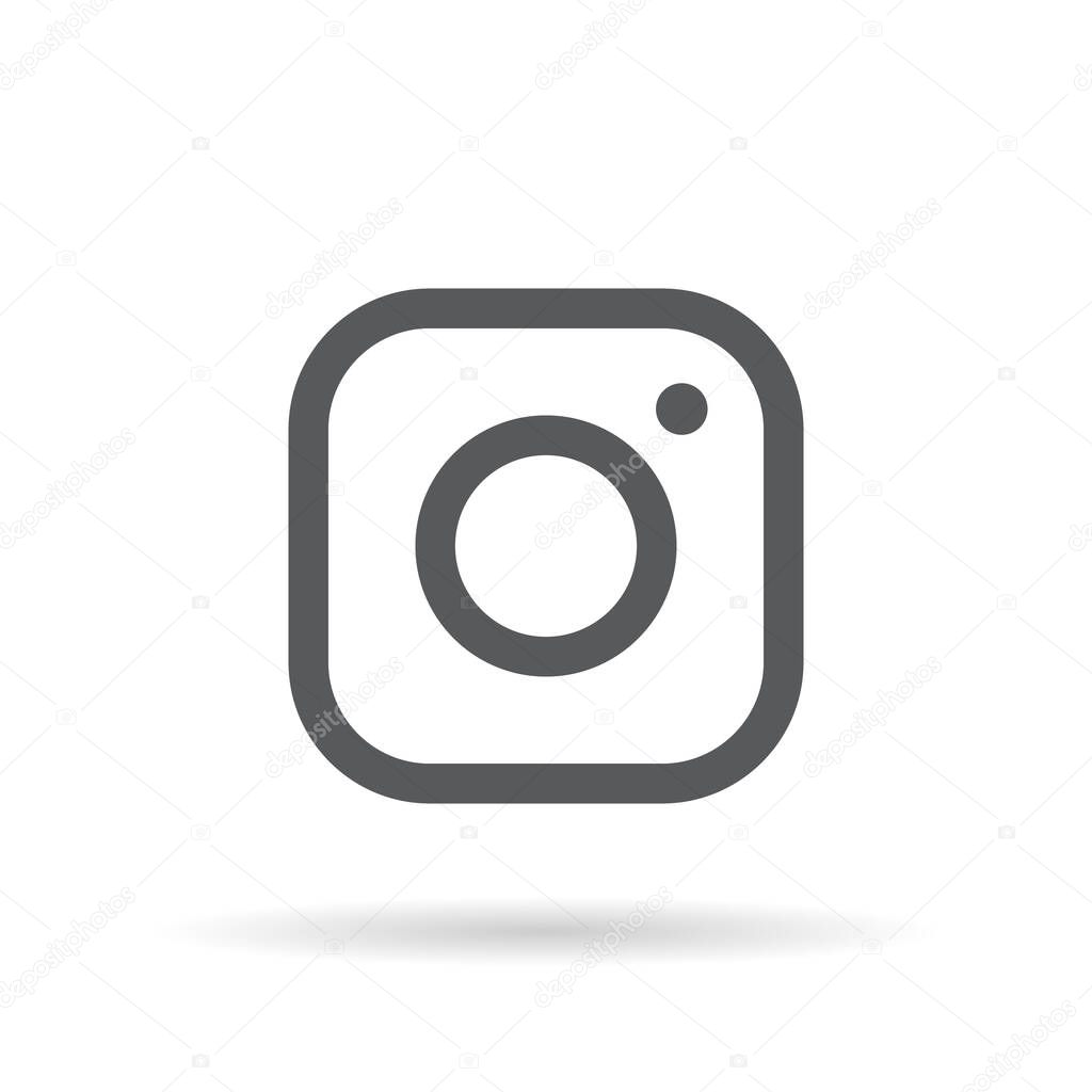 Instagram logo icon in line style. Social media app