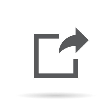 Beyaz arkaplanda izole edilmiş simgeyi paylaş. Hiper bağlantı, bağlantı konsepti