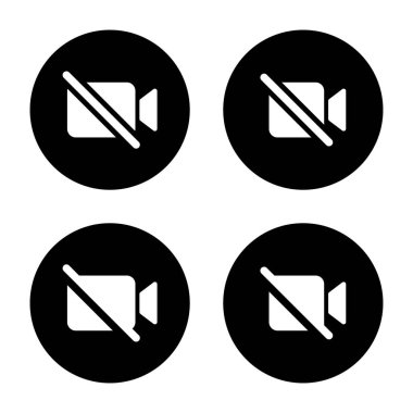 Video kamera ikon setinden çıktı. Video konsepti yok