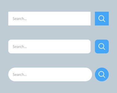 Arama çubuğu simgesi düz dizayn edildi. Tarama, arama konsepti