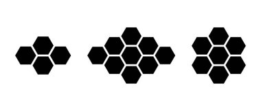 Bal arısı simgesi genel olarak ayarlandı. Altıgen Arı Kovanı Konsepti