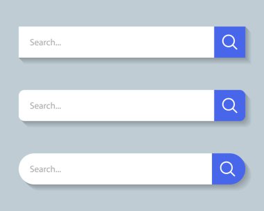 Gölgeli arama çubuğu simgesi ayarlandı. Tarama konsepti