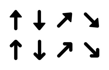 Yukarı ve aşağı ok yönü simgesi genel tarzda ayarlandı. Yukarı ve aşağı işaret sembolü