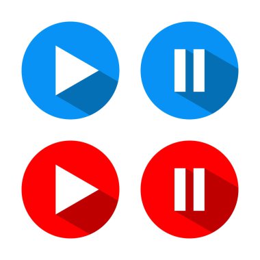 Çal ve uzun gölgeli düğme simgesini durdur. Ortam oynatıcı ögeleri