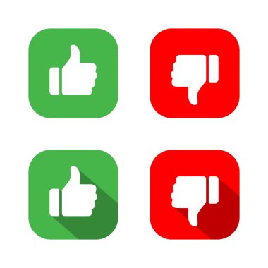 Kare arkaplanda başparmak simgesi gibi.