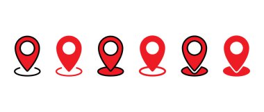 Adres konumu, harita pin simgesi düz biçiminde ayarlandı